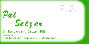 pal selzer business card
